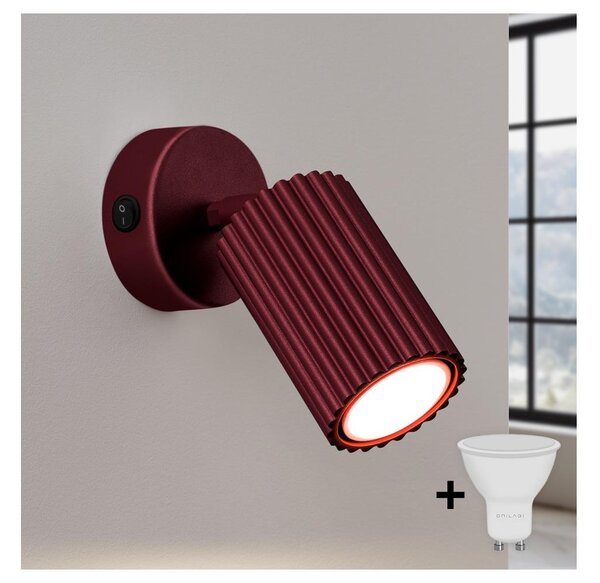 Brilagi - Faretto LED da parete orientabile CRESTO 1xGU10/10W/230V bordò
