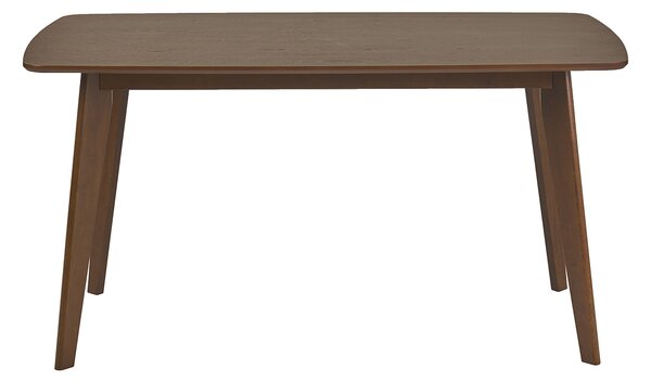 Tavolo da pranzo rettangolare scandinavo in legno scuro noce L150 cm LEENA