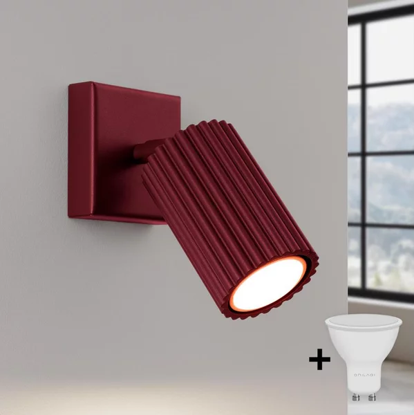 Brilagi - Applique da parete a LED CRESTO 1xGU10/10W/230V borgogna