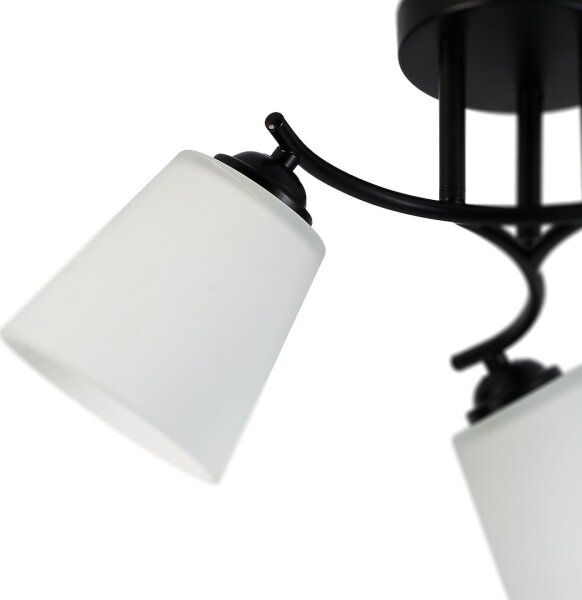 Plafoniera PAFOS 3xE27/15W/230V nero
