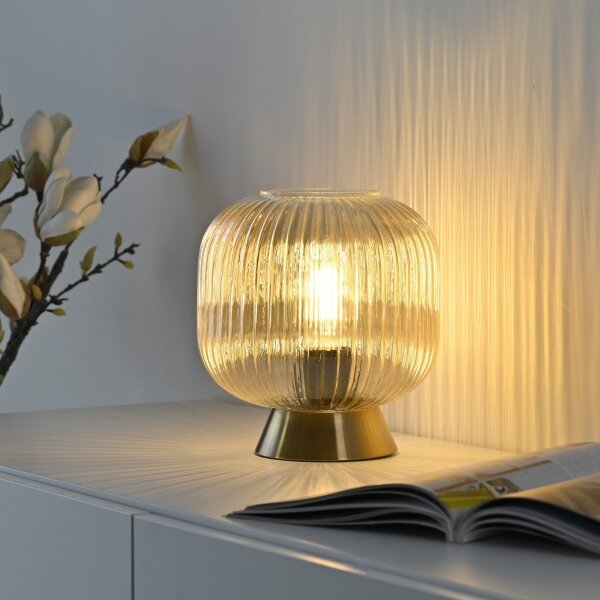 Schöner Wohnen 13573-27 - Lampada da tavolo NAMI 1xE27/25W/230V dorata/beige