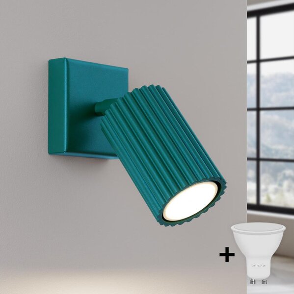 Brilagi - Faretto da parete LED CRESTO 1xGU10/10W/230V turchese