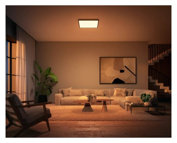 Philips - Plafoniera LED dimmerabile Hue AURELLE LED/39W/230V 60x60 cm nera