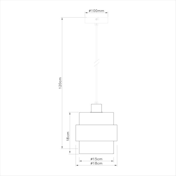 Lampadario a sospensione su cavo VALENTINO 1xE27/15W/230V beige/trasparente