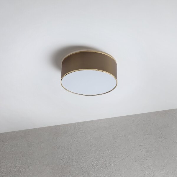 Plafoniera SIRJA DOUBLE 2xE14/15W/230V diametro 35 cm marrone/oro