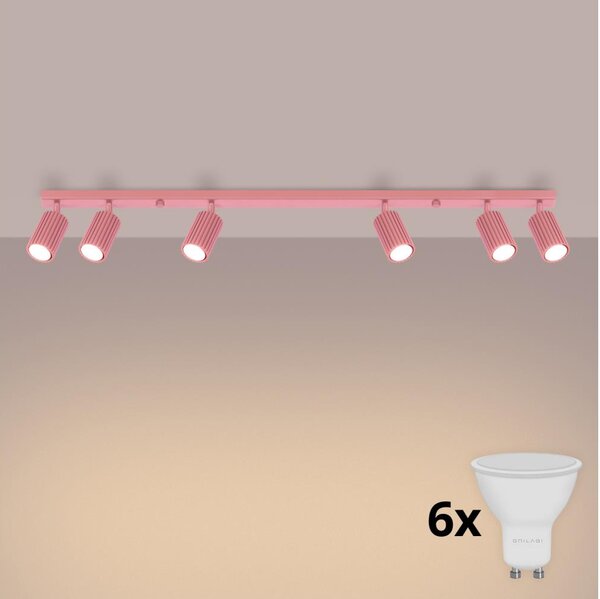 Brilagi - Faretto LED CRESTO 6xGU10/10W/230V rosa