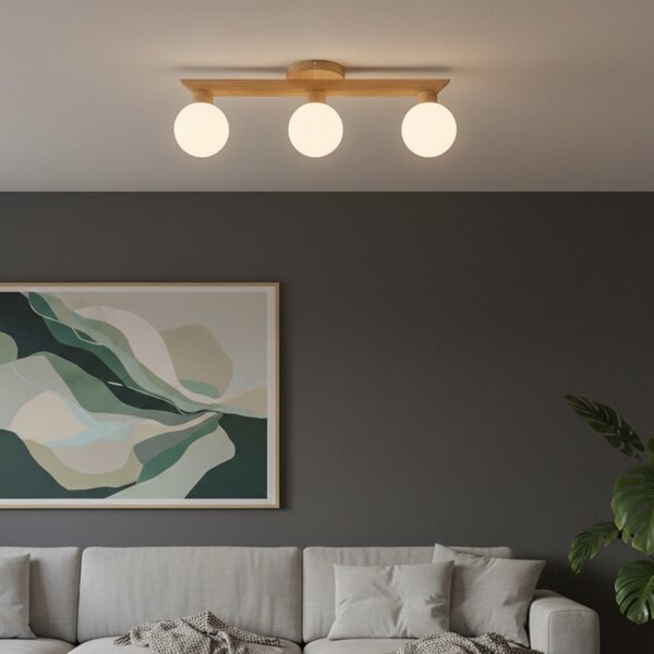Plafoniera ANTONIO 3xG9/5W/230V rovere/bianco