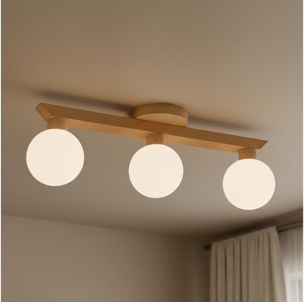 Plafoniera ANTONIO 3xG9/5W/230V rovere/bianco