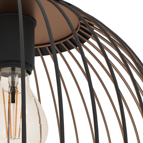 Eglo 901868 - Lampada a sospensione con cavo ALMANZORA 1xE27/60W/230V nera