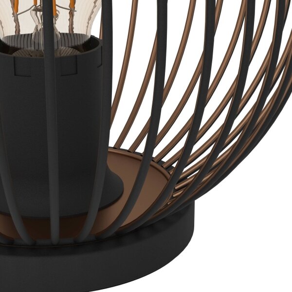 Eglo 901872 - Lampada da tavolo ALMANZORA 1xE27/60W/230V nera
