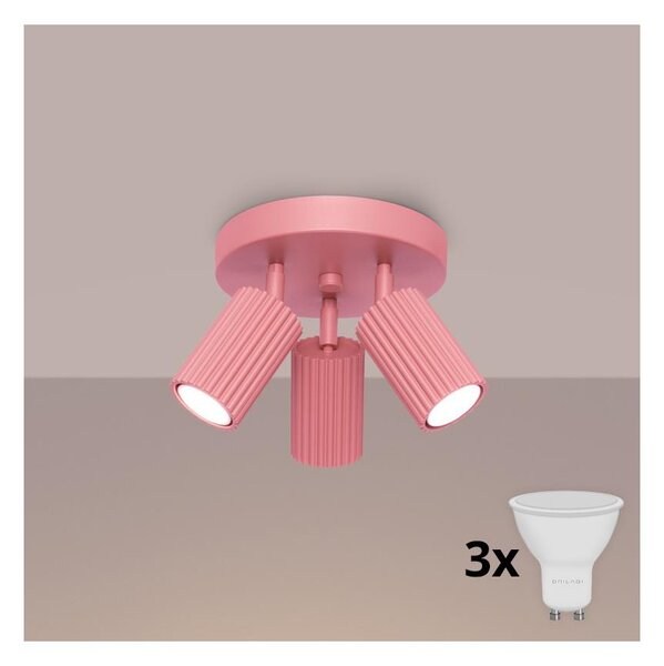 Brilagi - Faretto LED CRESTO 3xGU10/10W/230V rosa