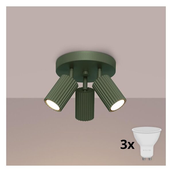 Brilagi - Faretto LED CRESTO 3xGU10/10W/230V verde