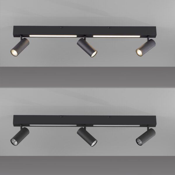 Schöner Wohnen 11794-18 - Faretto LED DANTE 3xGU10/10W+LED/14,4W nero