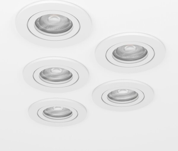 Eglo 902263 - Set da 5 faretti da incasso a LED BARRANCO LED/4,8W/230V bianco