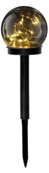 Lampada solare LED GLEAM LED/1,2V 3000K IP44 40 mAh fumé/nero