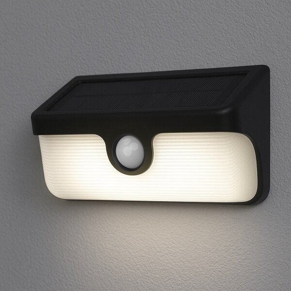 Lampada solare da parete a LED con sensore LINK LED/5W/3,7V 2000 mAh IP65 nera