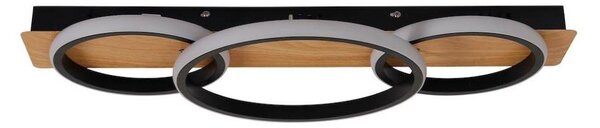Plafoniera LED ROWENA LED/18W/230V nera/marrone