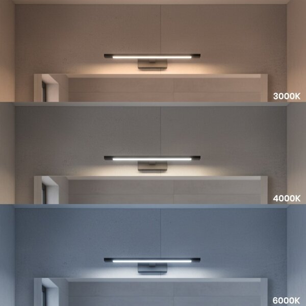 Illuminazione a LED per specchio da bagno KLIMT LED/8W/230V 3000/4000/6000K 40 cm IP44 nero
