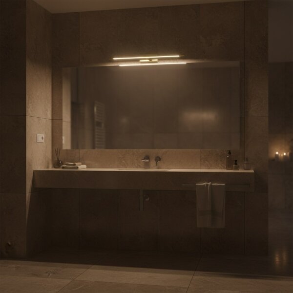Luce LED per specchio da bagno KLIMT LED/12W/230V 3000/4000/6000K (temperatura colore selezionabile) 60 cm IP44 dorata