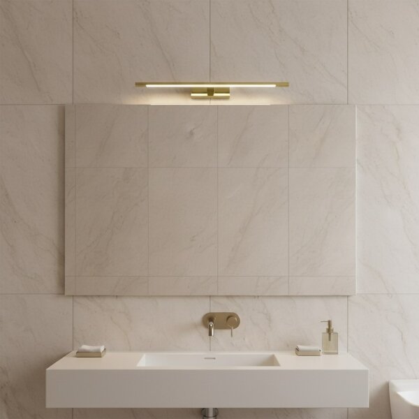 Luce LED per specchio da bagno KLIMT LED/12W/230V 3000/4000/6000K (temperatura colore selezionabile) 60 cm IP44 dorata