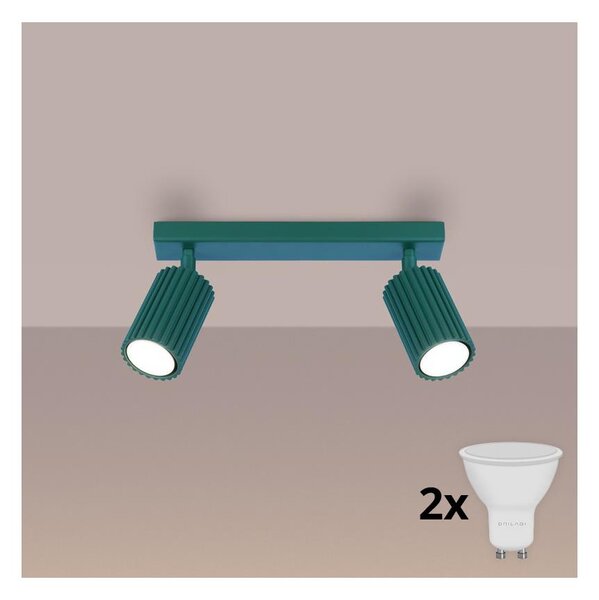 Brilagi - Faretto LED CRESTO 2xGU10/10W/230V turchese