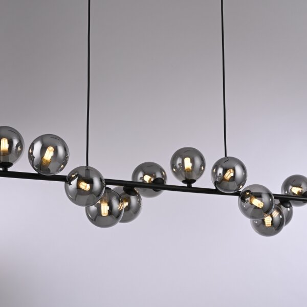 Schöner Wohnen 14504-18 - Lampadario LED sospeso su cavo DUBAI 13xG9/3W/230V nero/fumé