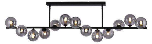 Schöner Wohnen 14505-18 - Lampadario LED a stelo DUBAI 13xG9/3W/230V nero/fumé