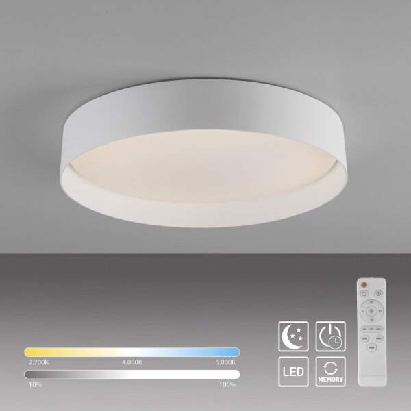 Schöner Wohnen 14594-16 - plafoniera dimmerabile a LED TAVOLI LED/20W/230V bianca + telecomando