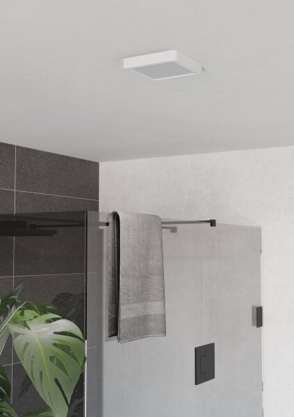 Eglo 901335 - Plafoniera da bagno a LED FUEVA LED/7W/230V 15x15 cm IP44 bianca