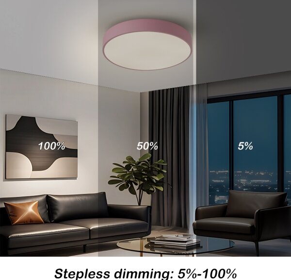 Brilagi - Plafoniera LED dimmerabile POOL LED/48W/230V 3000-6000K 40 cm rosa + telecomando