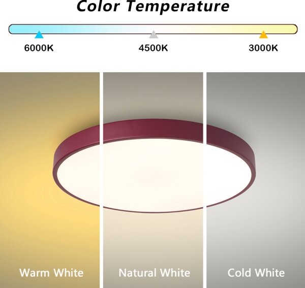 Brilagi-LED plafoniera dimmerabile POOL LED/60W/230V 3000-6000K 50 cm bordeaux + telecomando