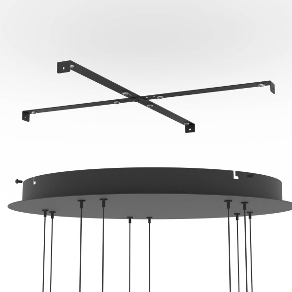 Eglo 390434 - Lampada a sospensione LED dimmerabile HORTUNAS 5xLED/5,8W/230V nero/fumé