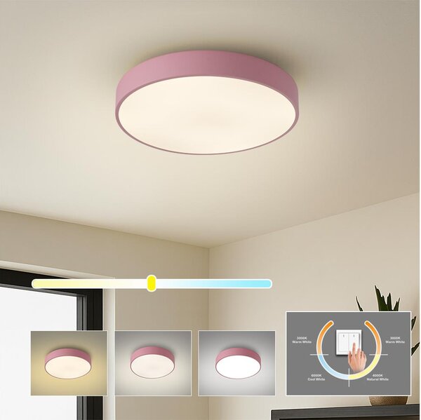Brilagi - Plafoniera LED POOL LED/36W/230V 3000/4000/6000K 30 cm rosa