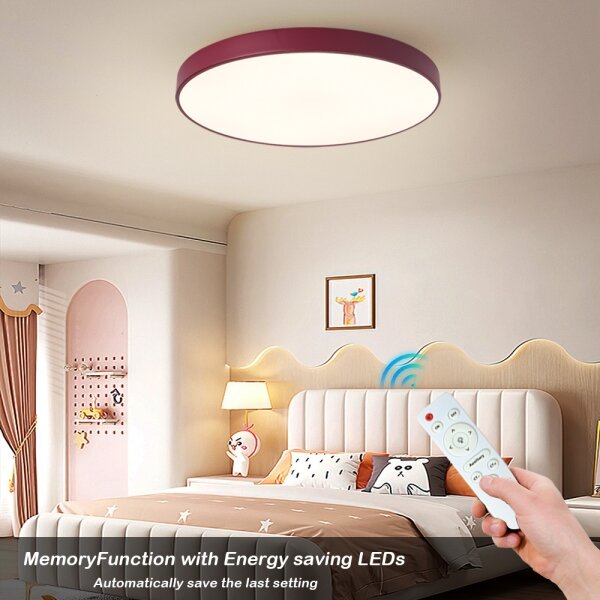 Brilagi-LED Dimmerabile lampada da soffitto POOL LED/60W/230V 3000-6000K 60 cm bordeaux+telecomando