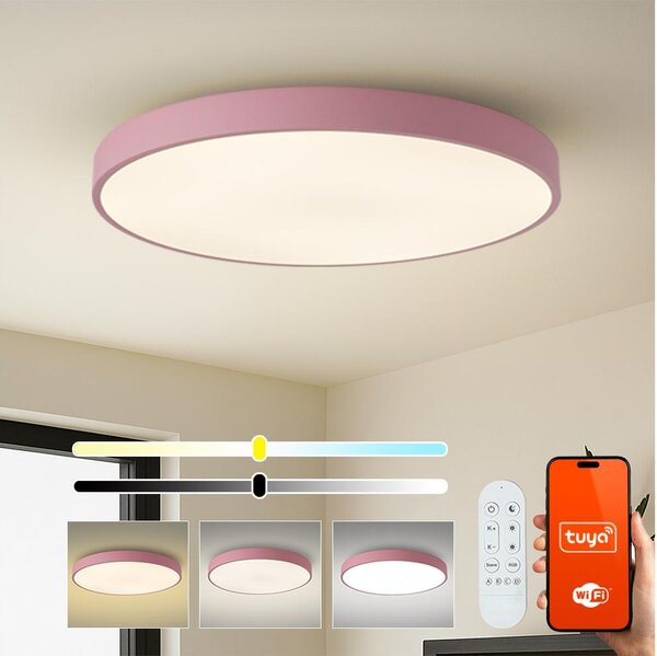 Brilagi-LED Lampada dimmerabile POOL SMART LED/128W/230V 100 cm Wi-Fi Tuya + telecomando rosa