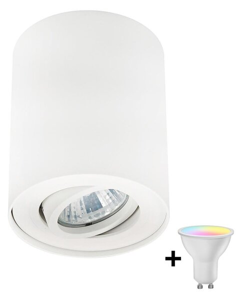 Zuma Line 20038-WH - LED RGBW dimmerabile faretto RONDOO 1xGU10/4,8W/230V bianco + telecomando