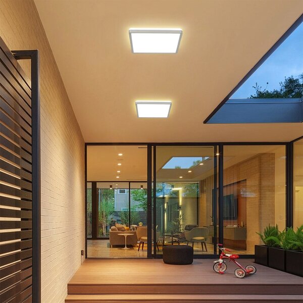 Brilagi - Plafoniera LED per bagno ultra sottile 18W/230V 30x30 cm argento IP54