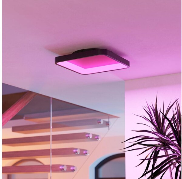 Eglo 901911 - Plafoniera LED RGBW dimmerabile LORETELLO-Z LED/20W/230V 35x35cm nero