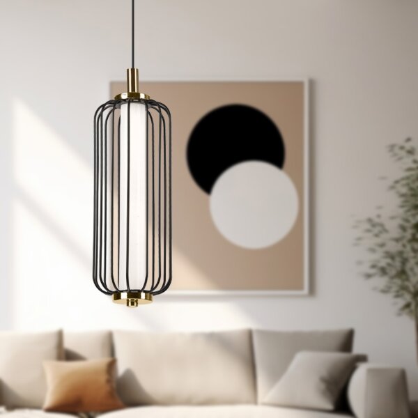 Lampadario sospeso su cavo BONNIE LED/15W/230V 3000K nero