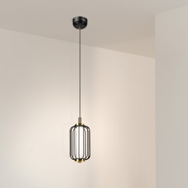 Lampada a sospensione LED su cavo BONNIE LED/10W/230V 3000K nera