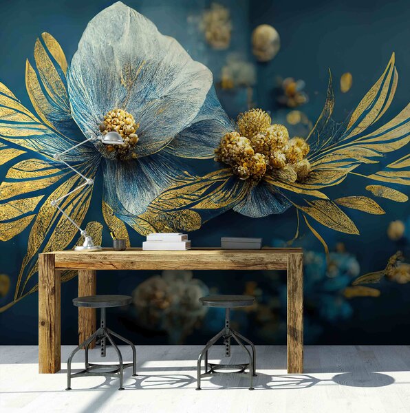 Carta da parati Fiori eterei nei sogni di mezzanotte, Carta da parati design, Carta da parati popolare, u74142 - Tapeko.it