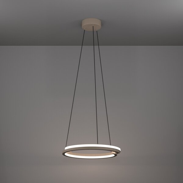 Eglo 901824 - Lampadario LED dimmerabile a cavo MEZZOMONTE 2xLED/20W/230V beige + telecomando