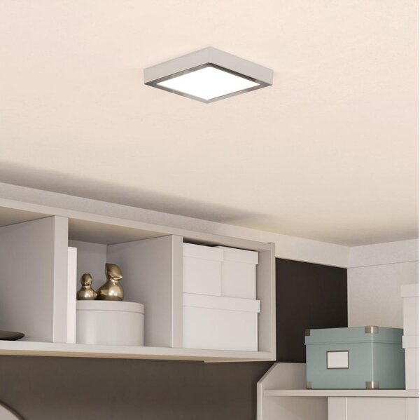 Eglo 901765 - Plafoniera per bagno FUEVA LED/7W/230V 15x15 cm IP44 cromo