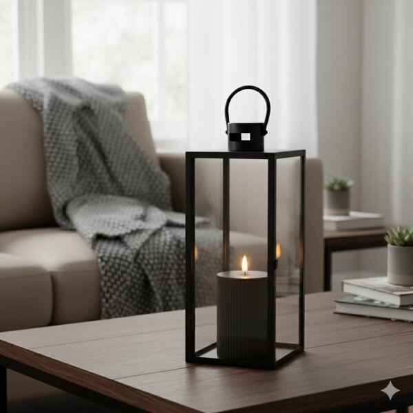 Set di 3 candele LED BRILLO LED/2xAA nere + telecomando
