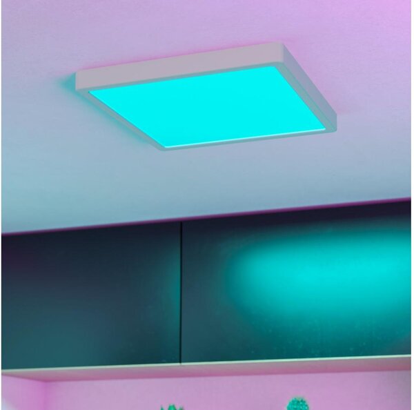 Eglo 901379 - LED RGBW dimmerabile, plafoniera fumé FUEVA-Z LED/13,5W/230V 29,5cm IP44 bianca