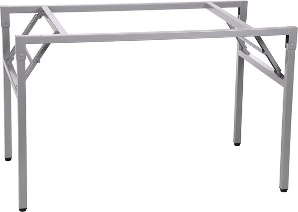 Struttura tavolo pieghevole, scrivania NY-A024, per ufficio, hotel, ristorante, dimensioni 116x66x72,5 cm, grigio