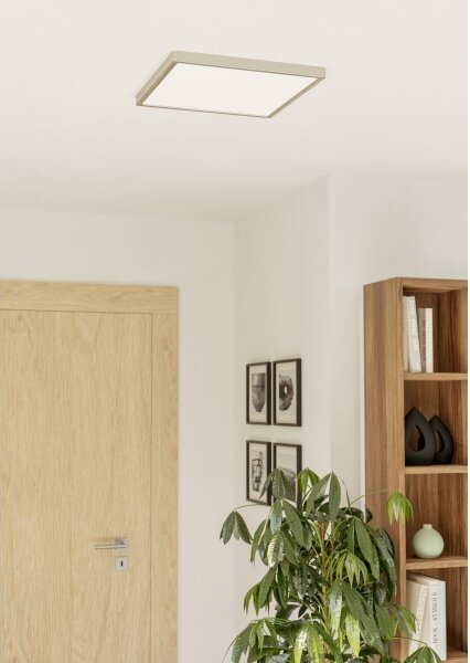 Eglo 901422-LED RGBW Plafoniera dimmerabile fumé FUEVA-Z LED/17,8W/230V 39x39cm IP44 cromato