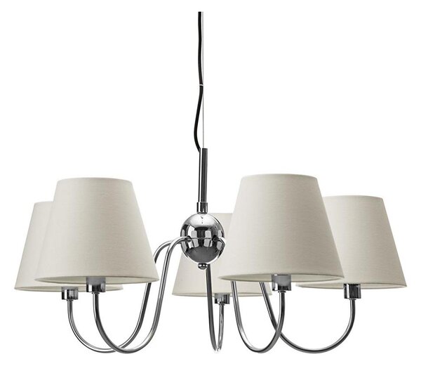 ByRydens 4202720-6510 - Lampadario a sospensione con cavo LYNF 5xE14/8W/230V cromo/bianco