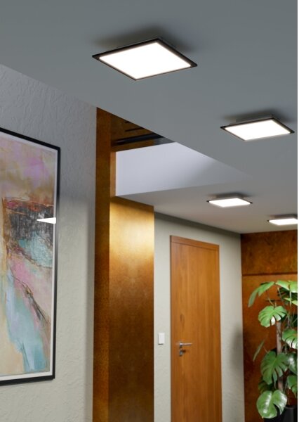 Eglo 901505-LED RGBW Plafoniera dimmerabile MORADILLO-Z LED/14W/230V 30x30cm nero