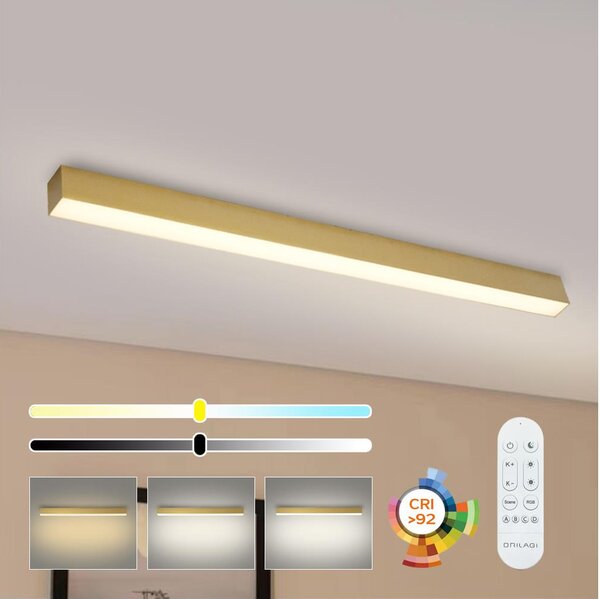 Brilagi - Plafoniera LED dimmerabile SLEEKLINE LED/40W/230V Wi-Fi Tuya oro+telecomando